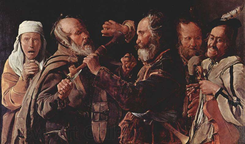 Georges de La Tour Brawl, Getty Museum France oil painting art